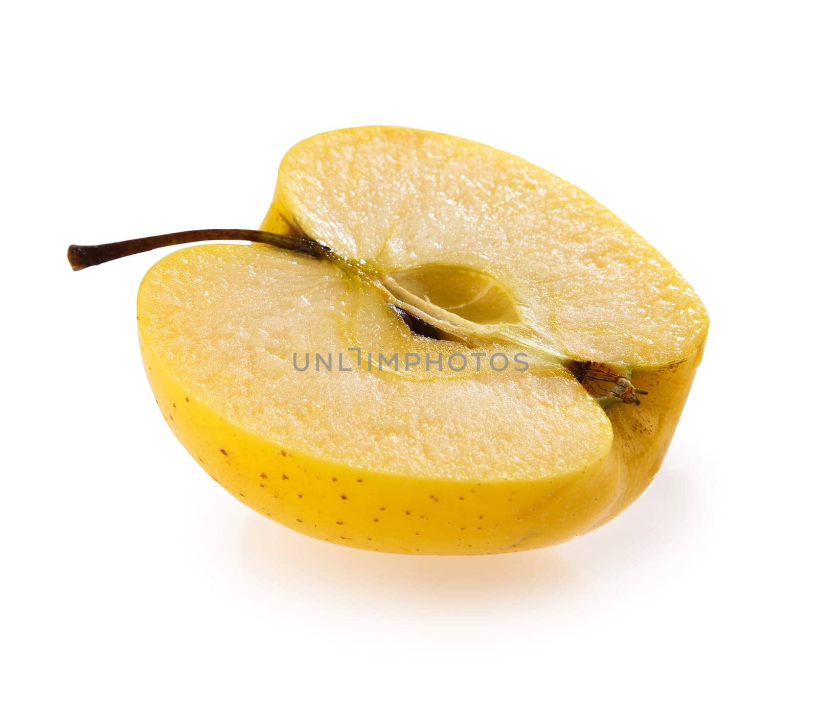 half apples isolated on white