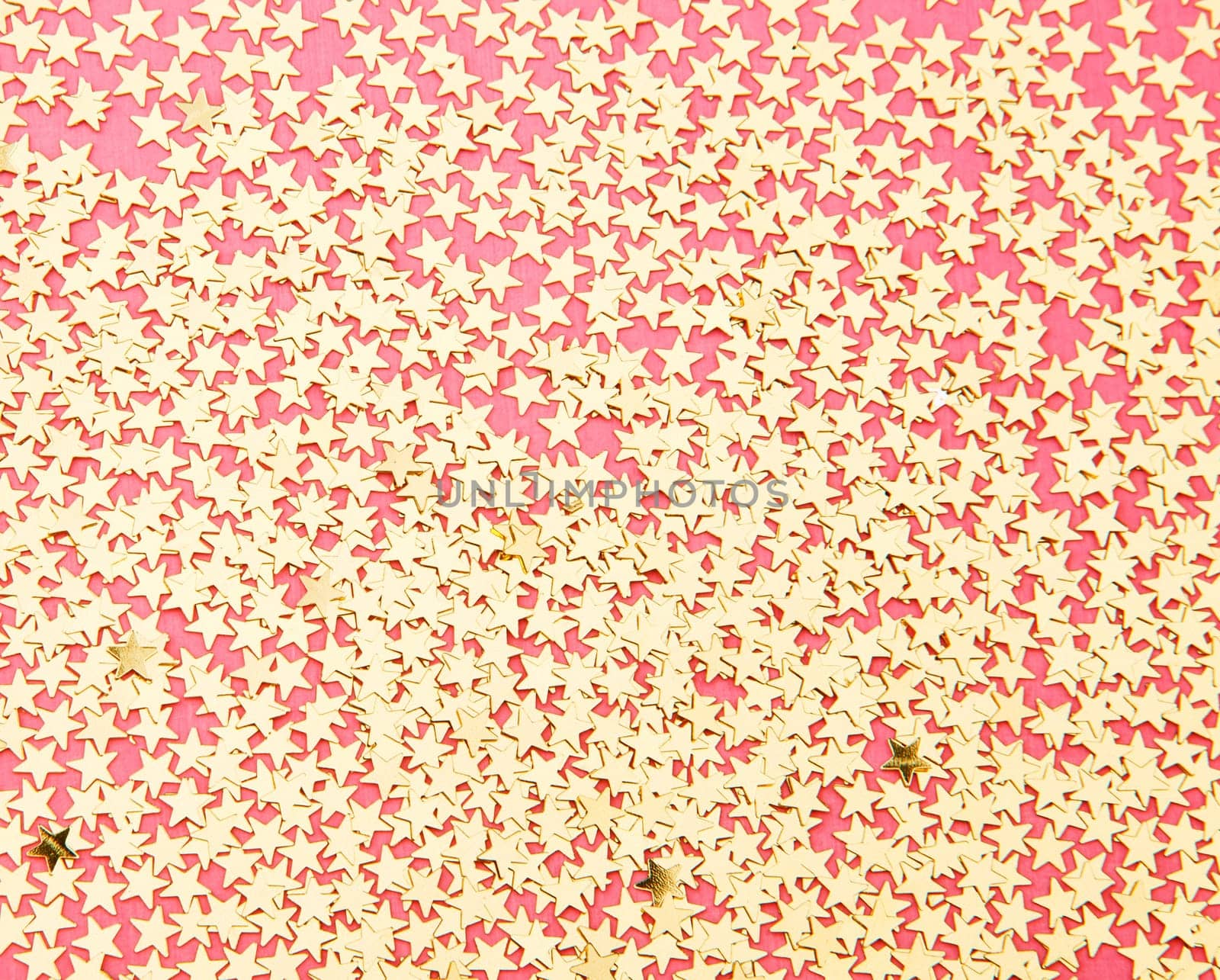 Christmas decorative star on a pink background