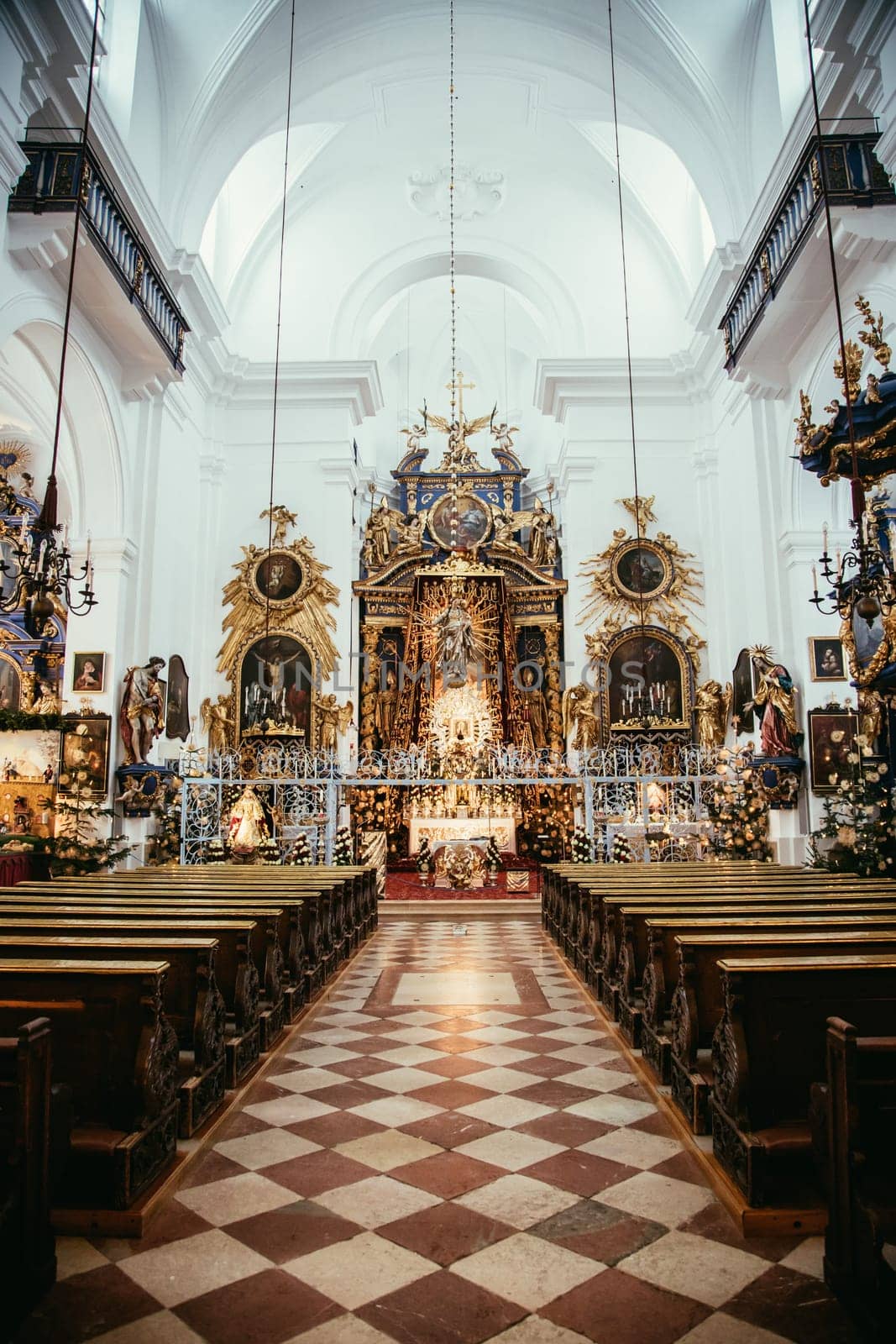 Historic baroque church in Austria, golden ornaments