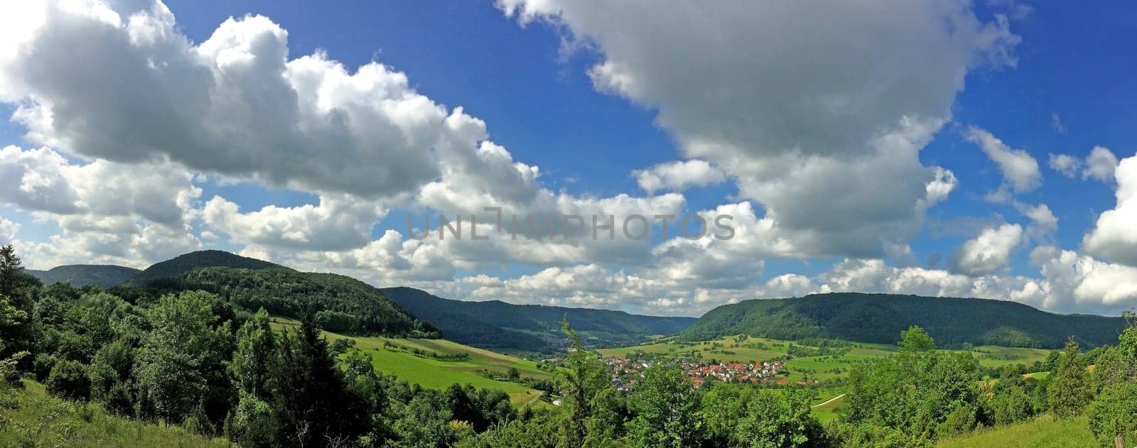 panoramic view to the Swabian Alb