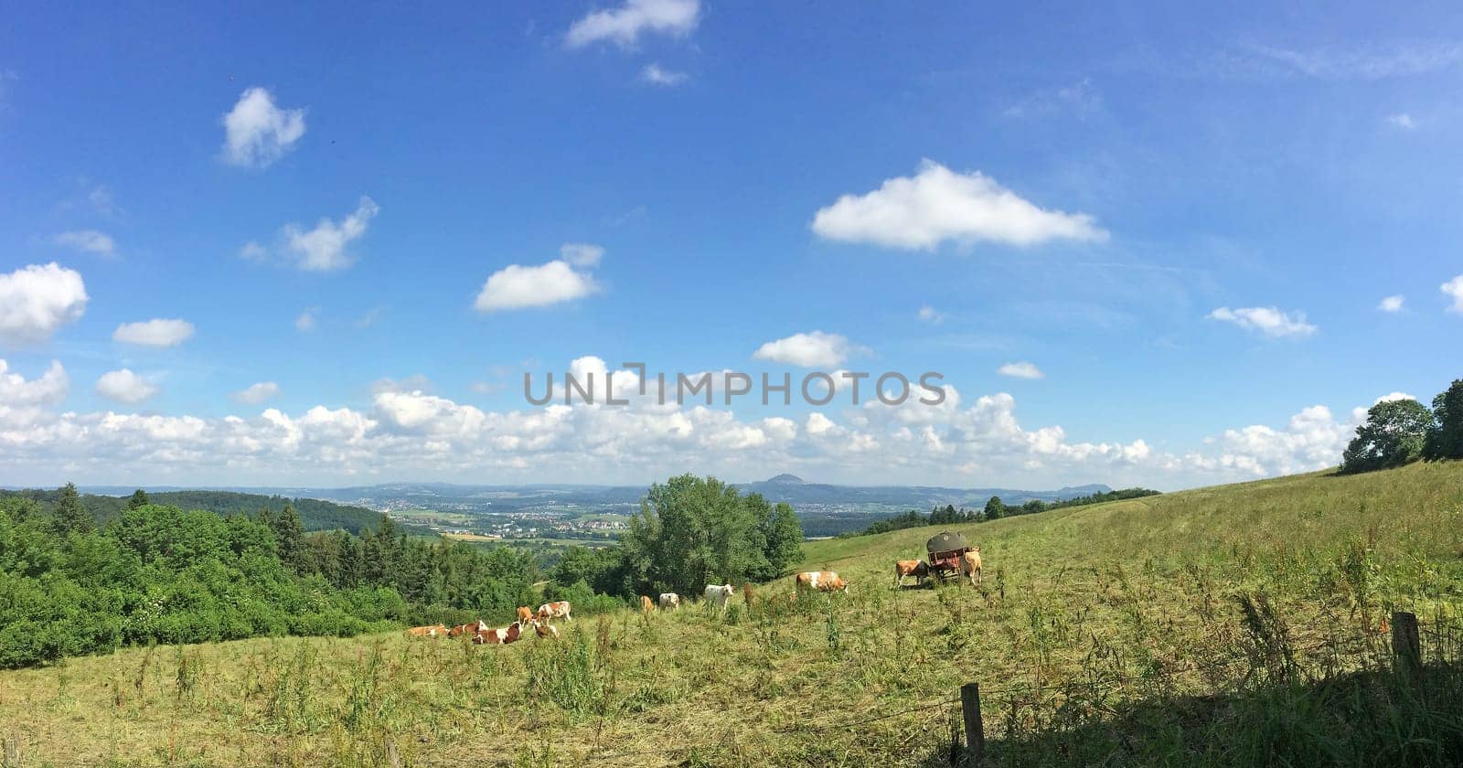 panoramic view to the Swabian hill Hohenstaufen
