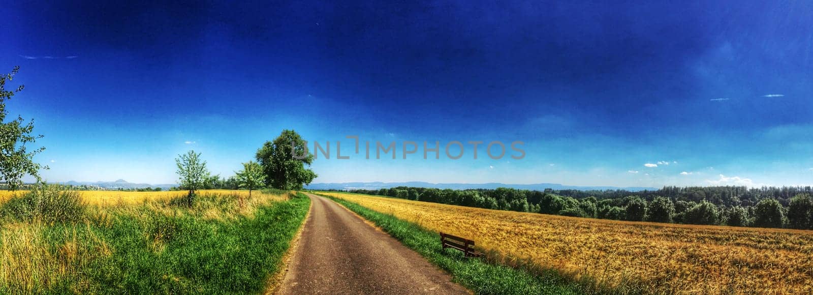 panoramic view to the Swabian highlands in Germany