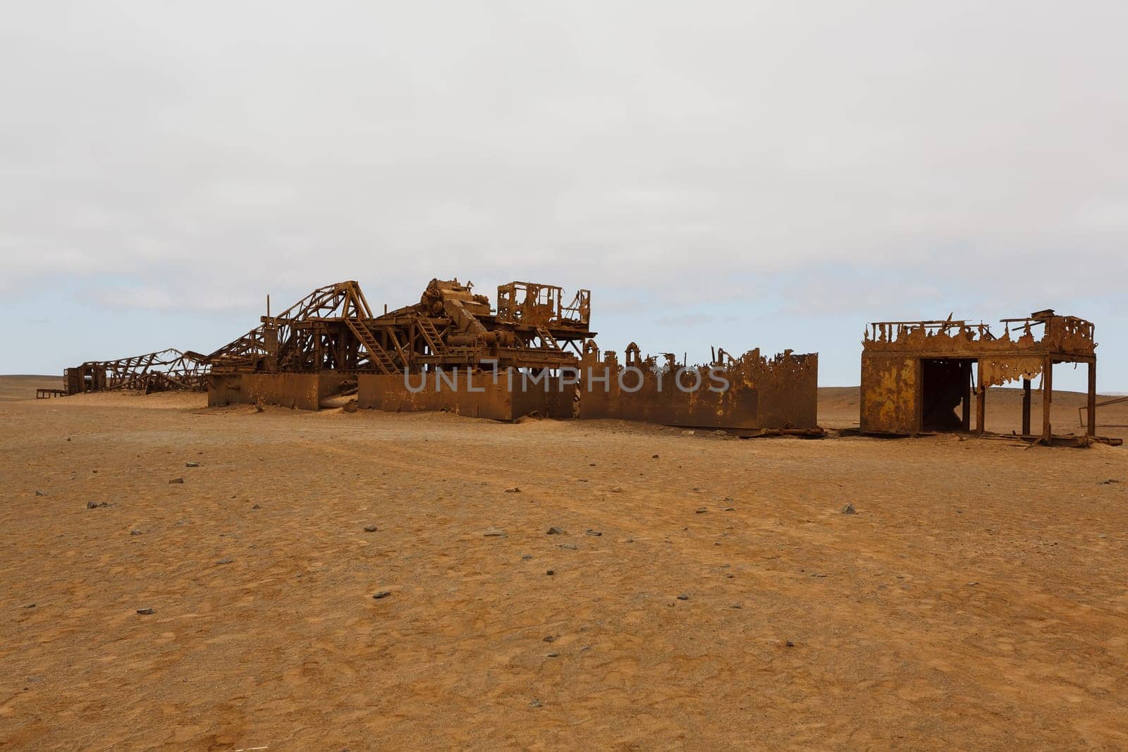Old oil extraction station abandoned from Skeleton Coast, Namibia