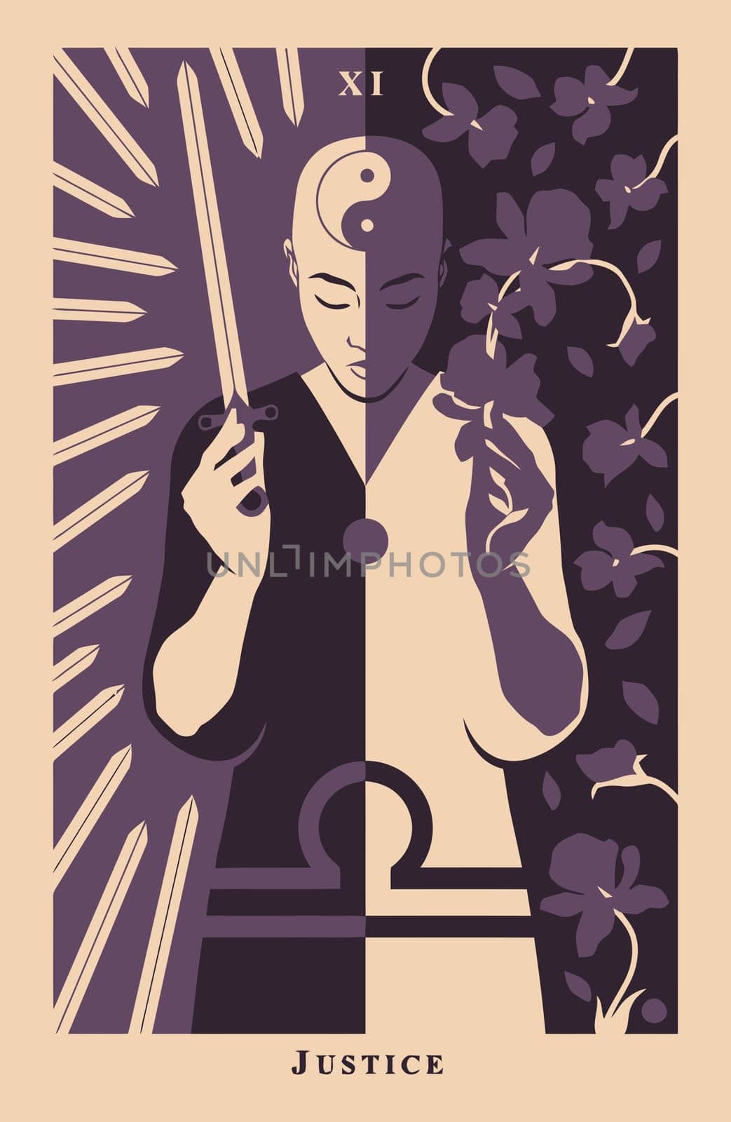 tarot fortune telling card illustration