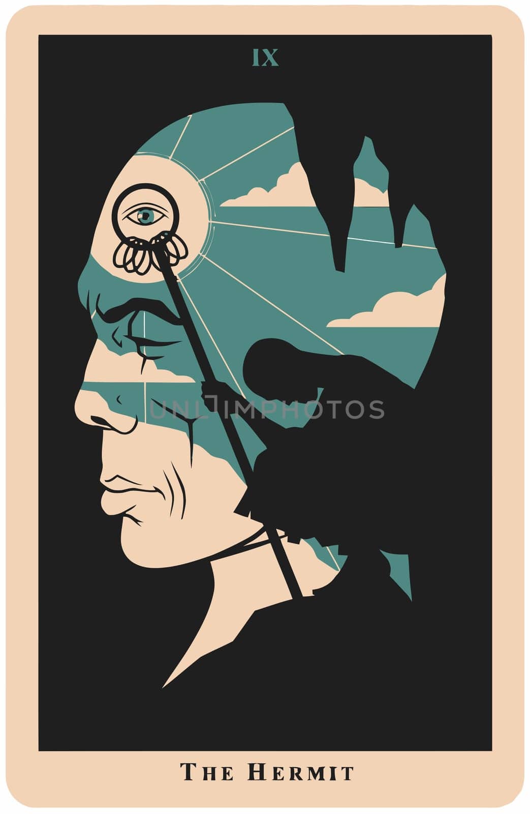 tarot fortune telling card illustration