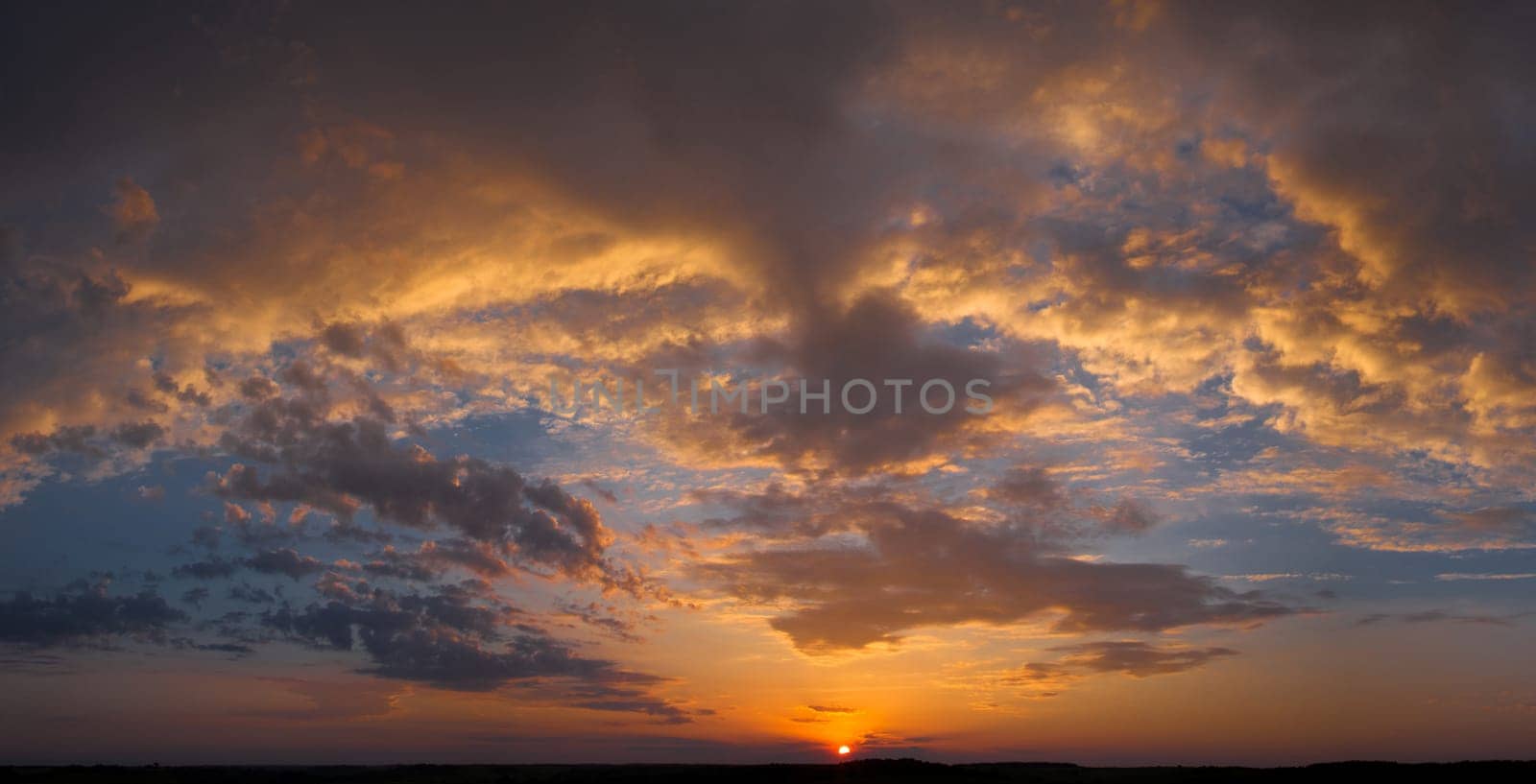 beautiful sky sunset clouds panorama
