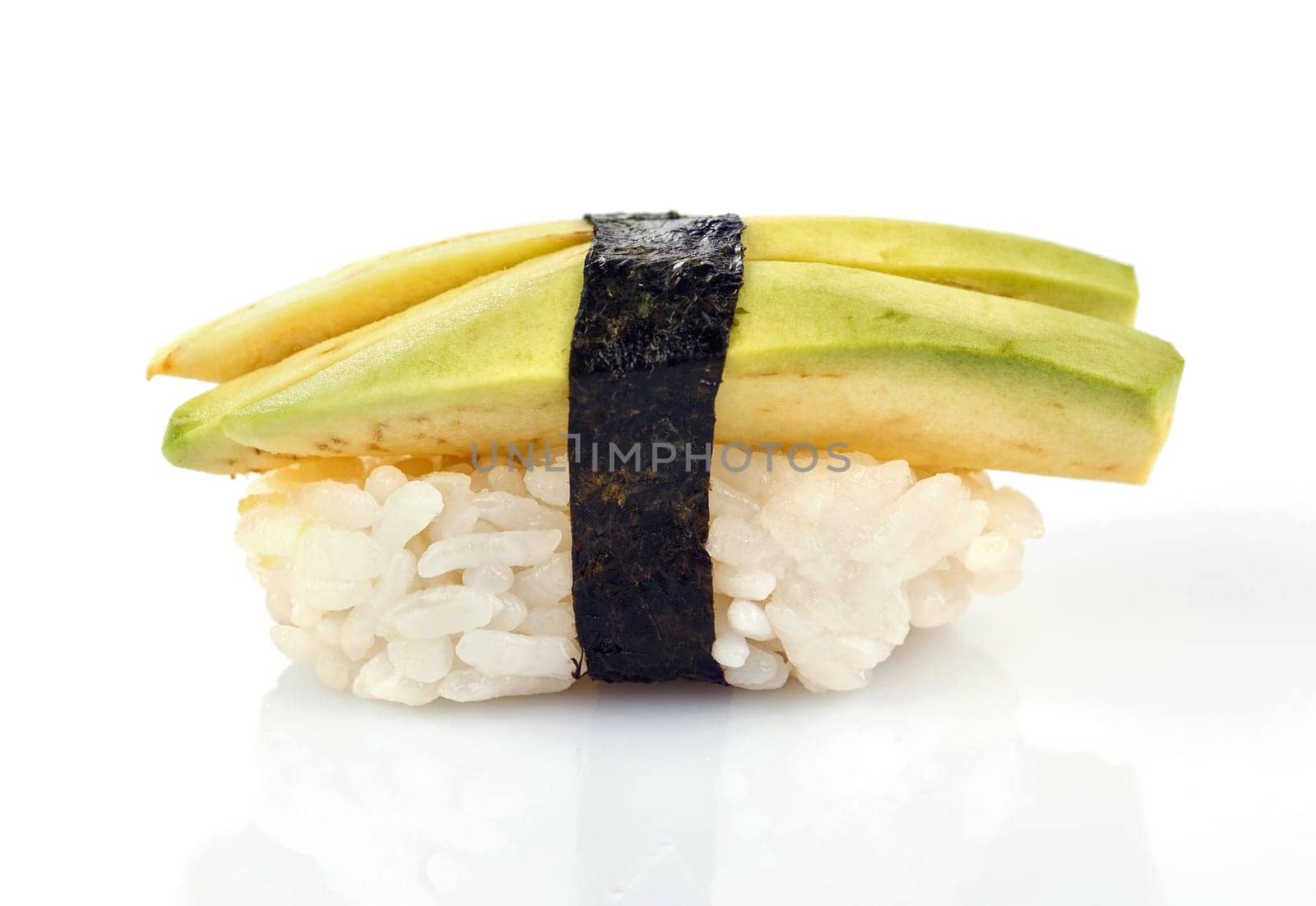 japanese nigiri sushi isolated  on white