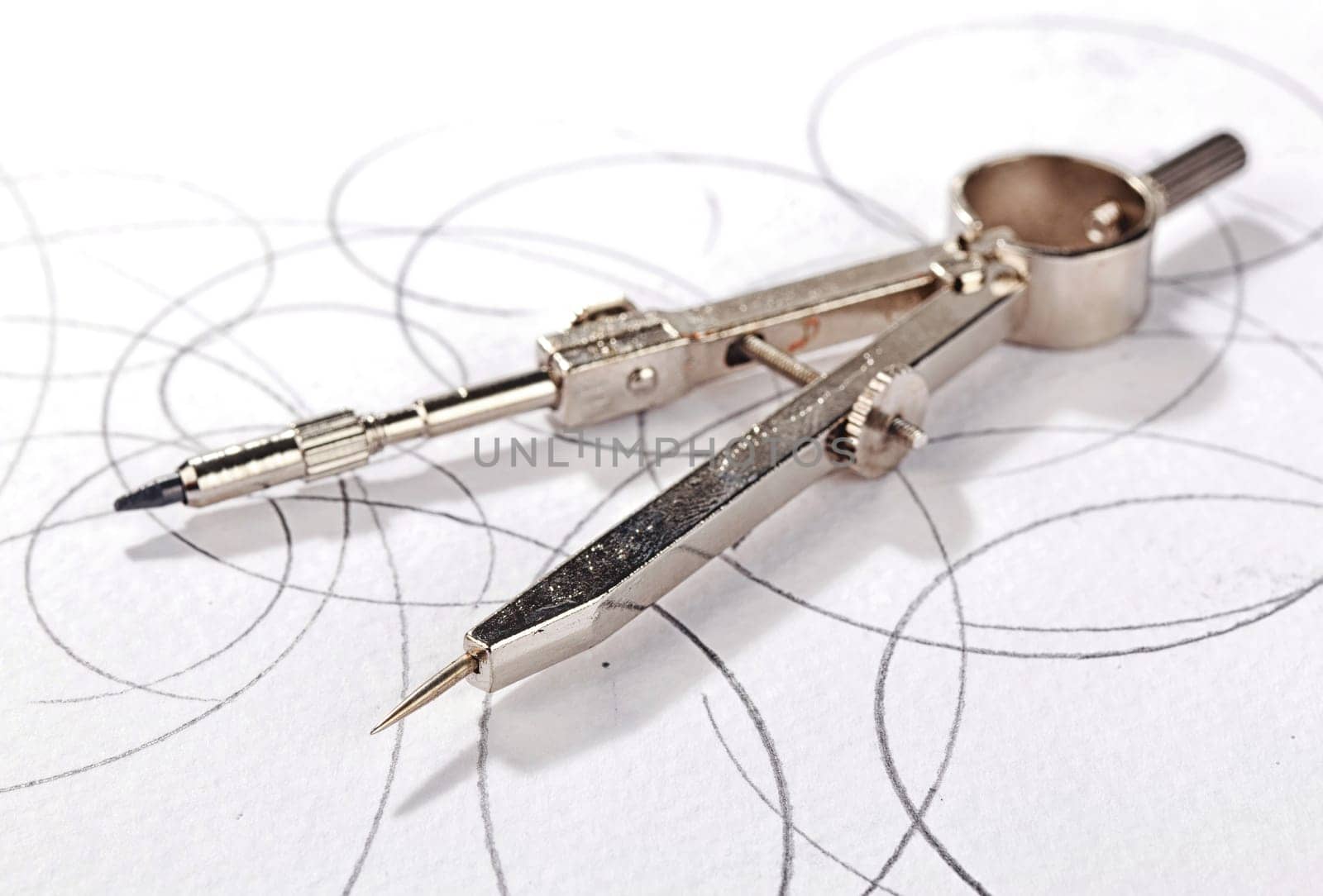 compass drawing on paper