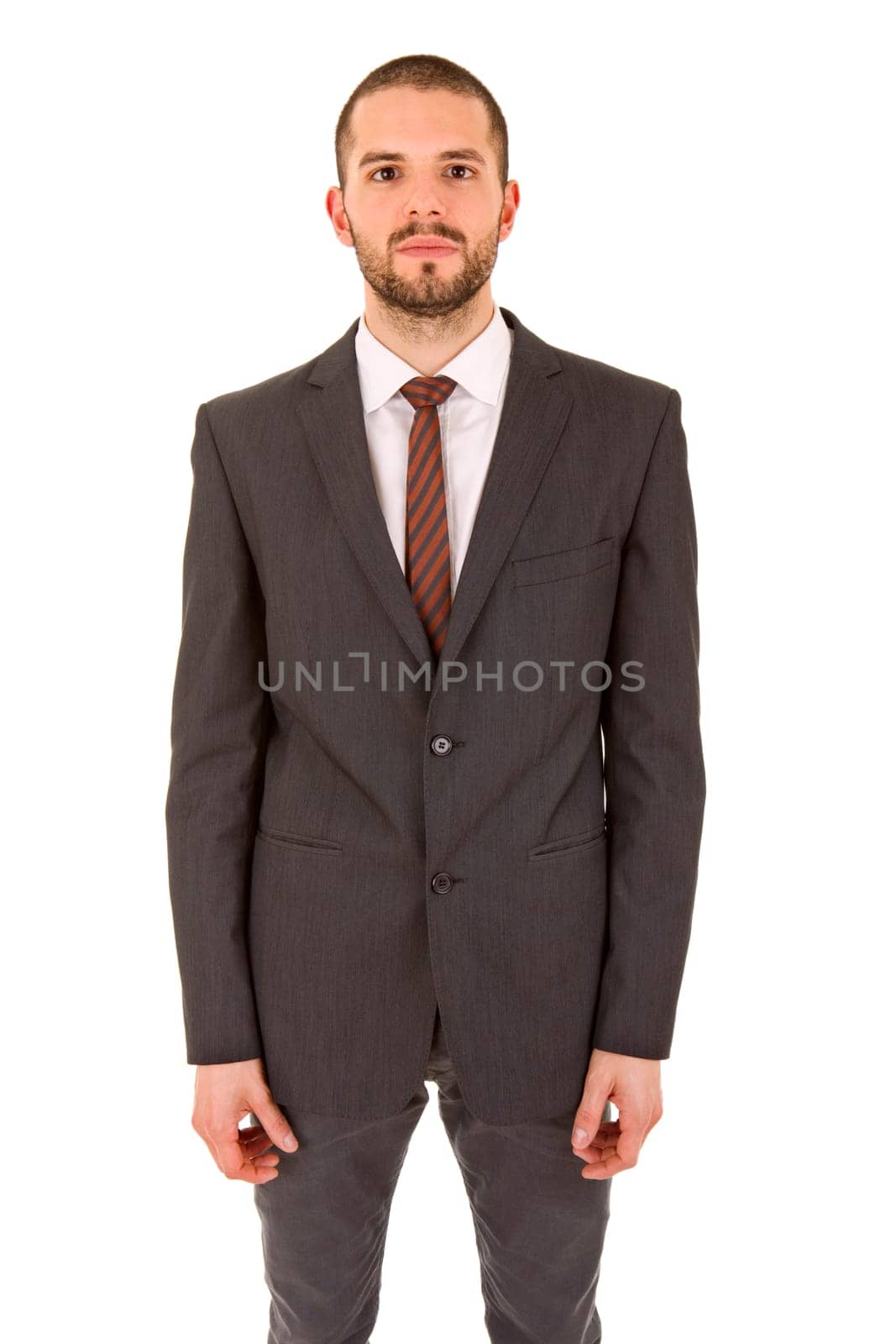 young business man portrait isolated on white