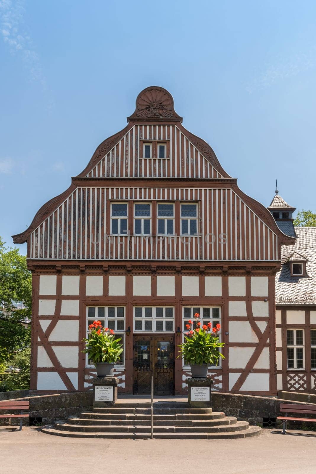 the library in the former inhalatorium by the architect Wilhelm Jost, Bad Nauheim, Germany