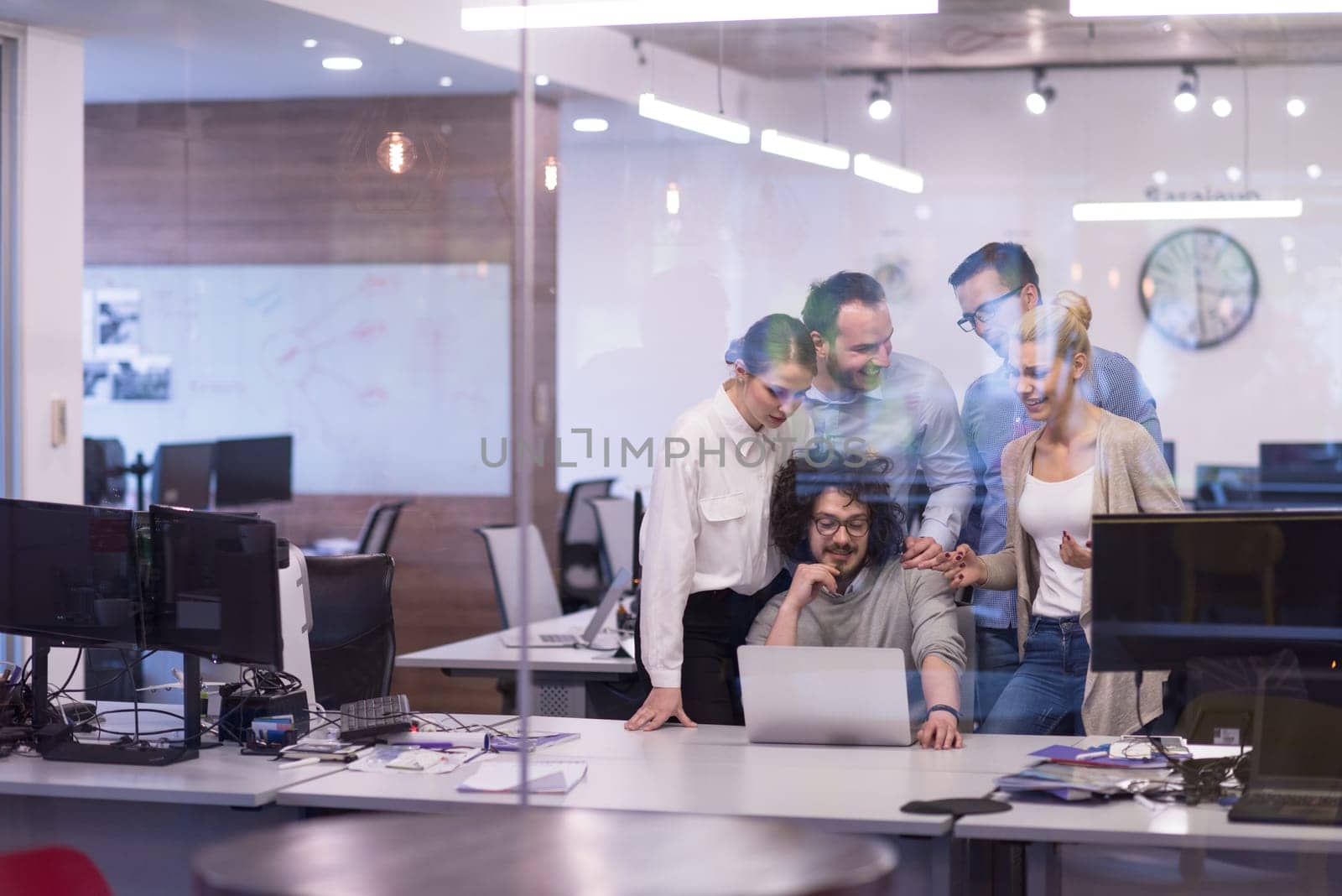 Portrait Of Successful Business people Entrepreneur At Busy startup Office