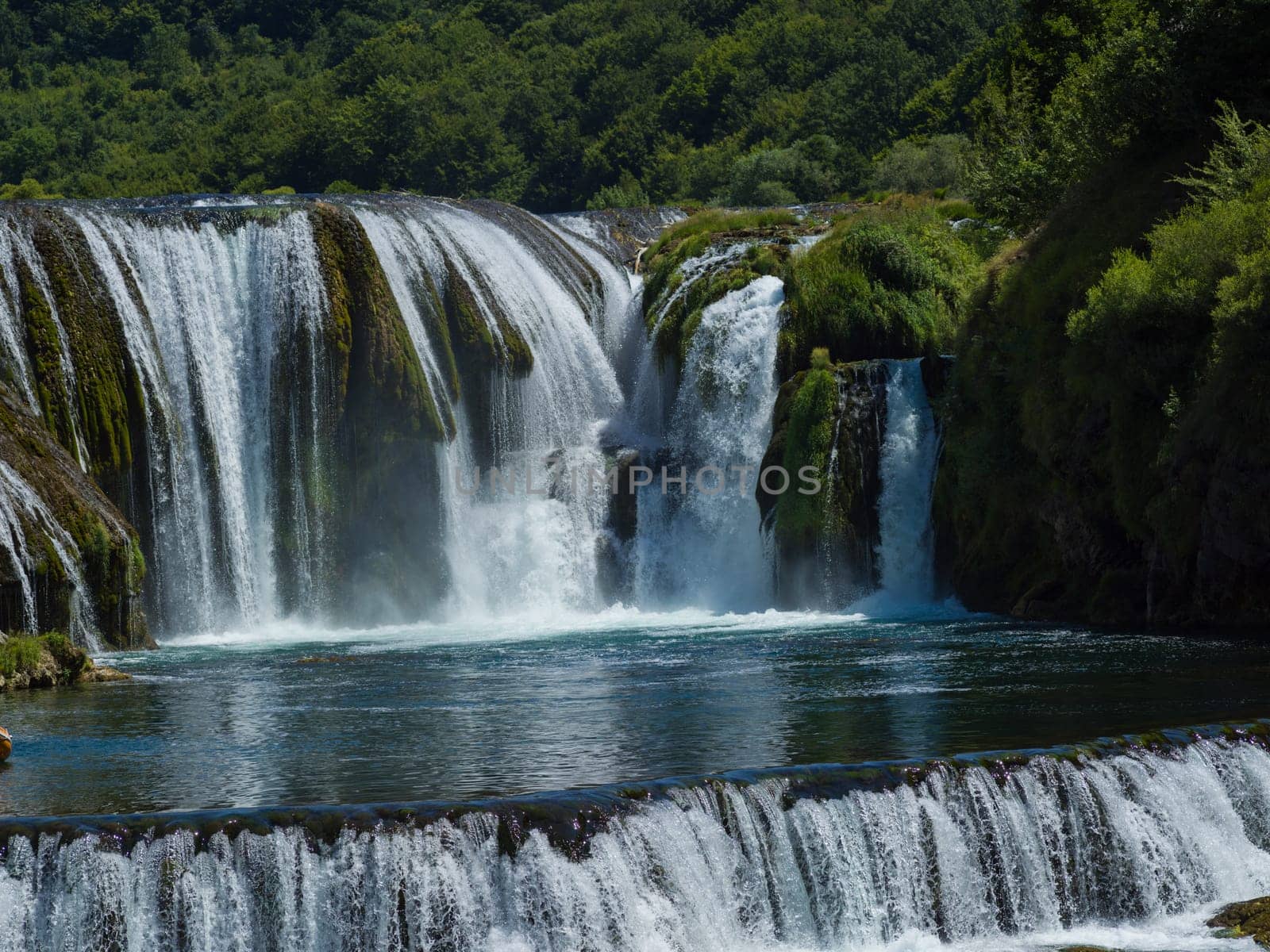 beautiful waterfal with clear wild drinking water strbacki buk in bosnia and herzegovina near city bihac