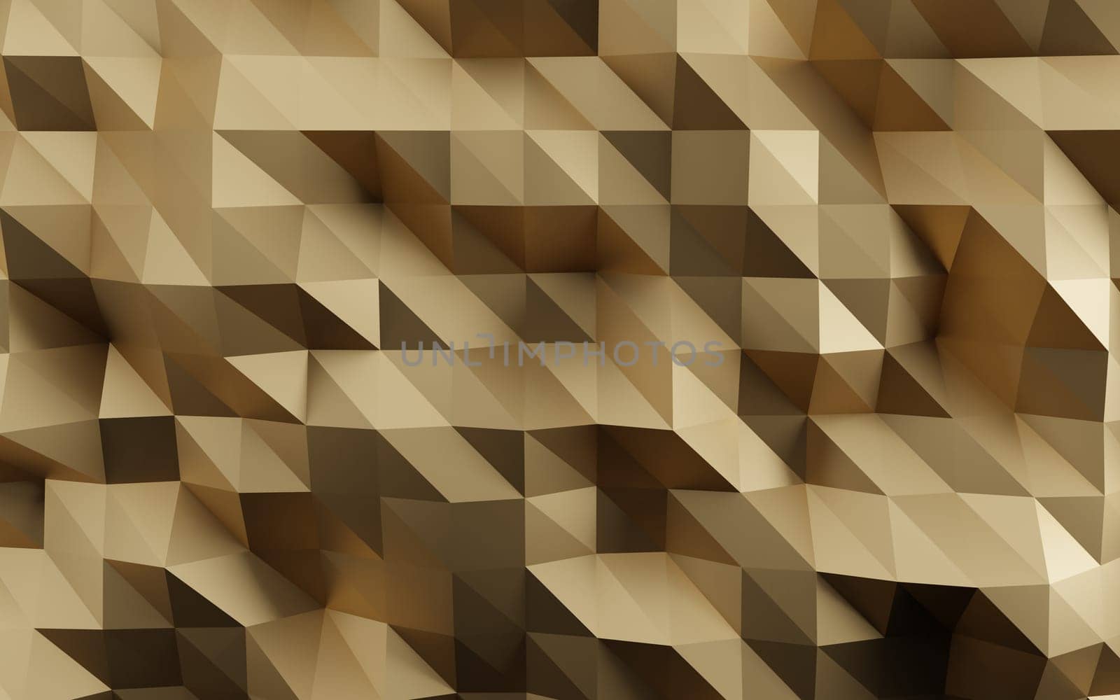 Abstract faceted geometric golden background