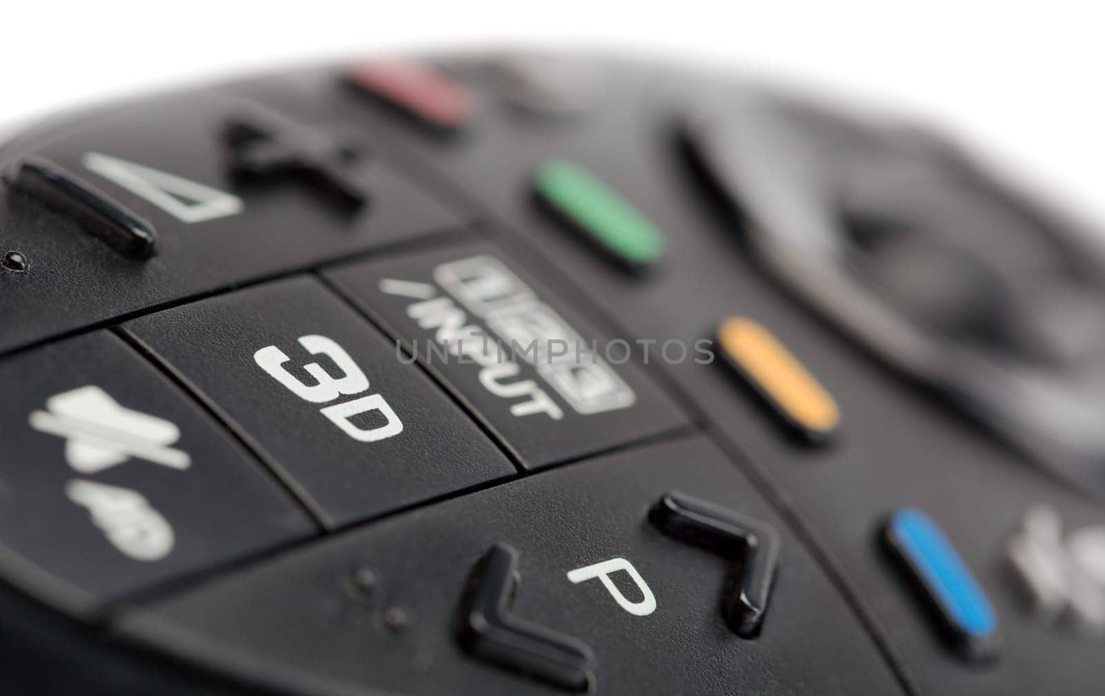 3d remote from the TV close-up. Isolate.