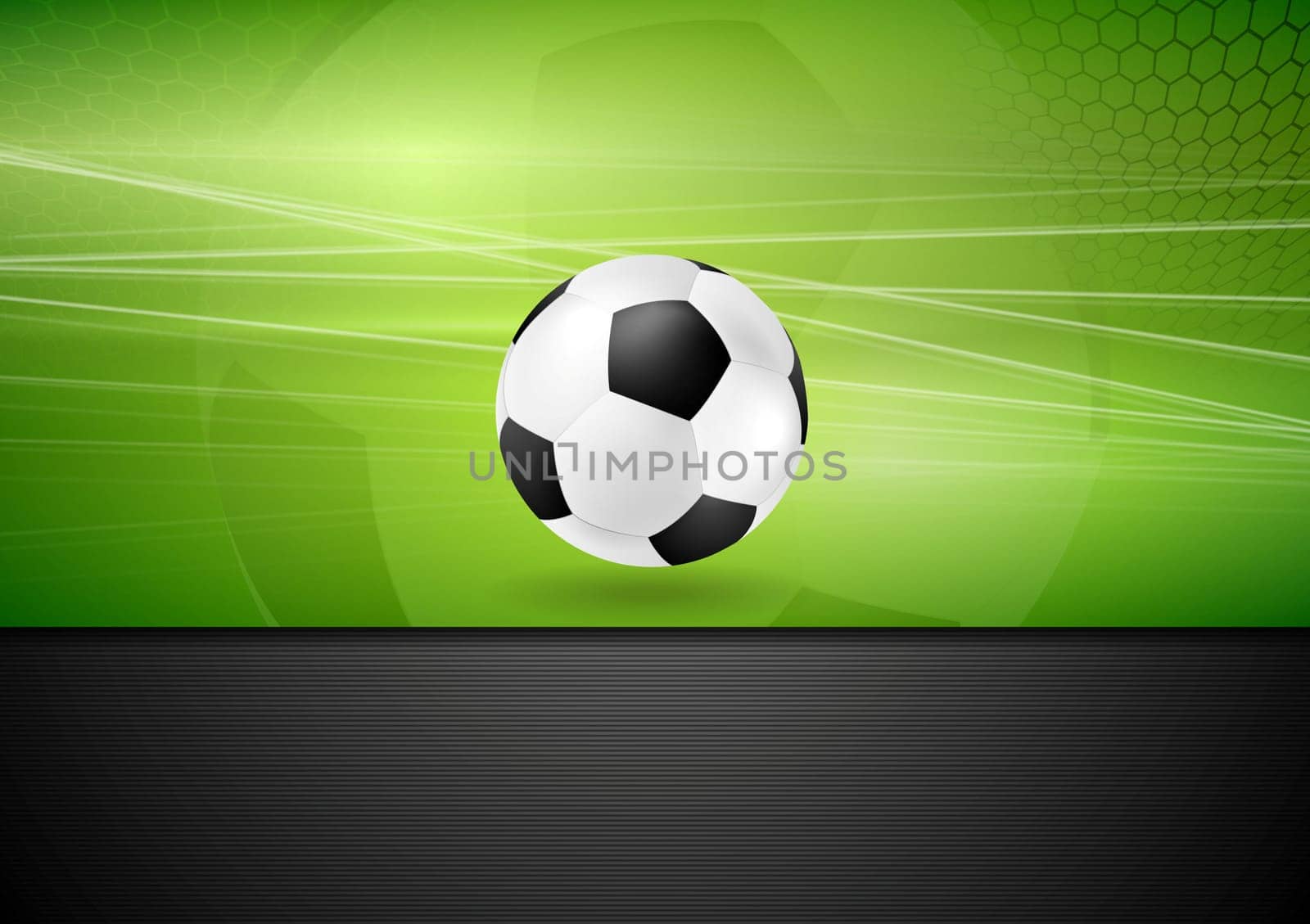 Abstract vector football background with soccer ball
