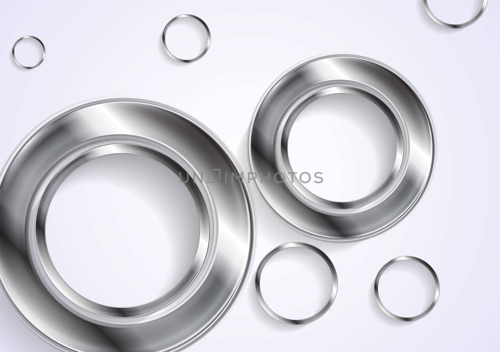 Abstract circles silver vector background