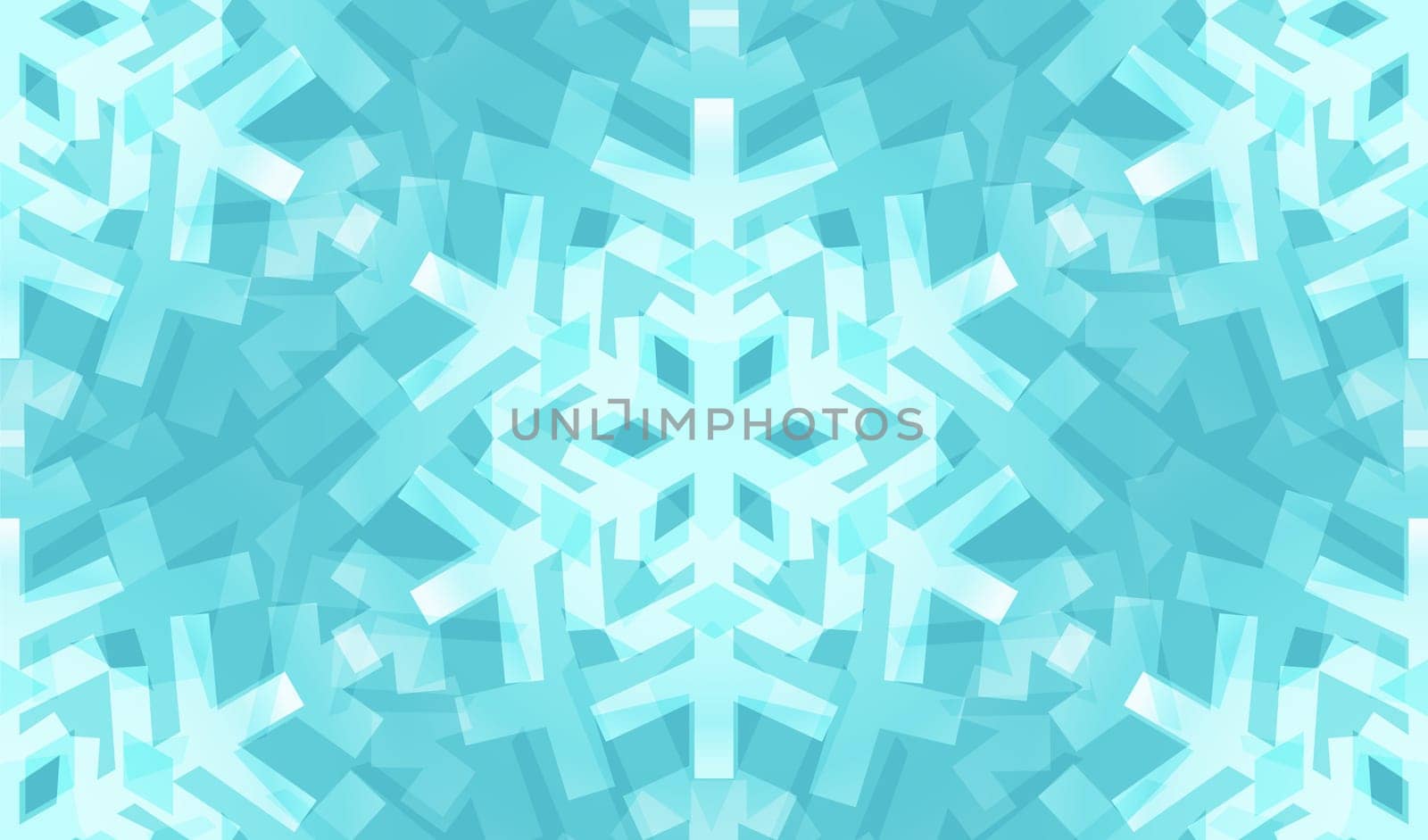 Awesome Shiny Blue Snowflakes Seamless Pattern for Winter or Christmas Desing.