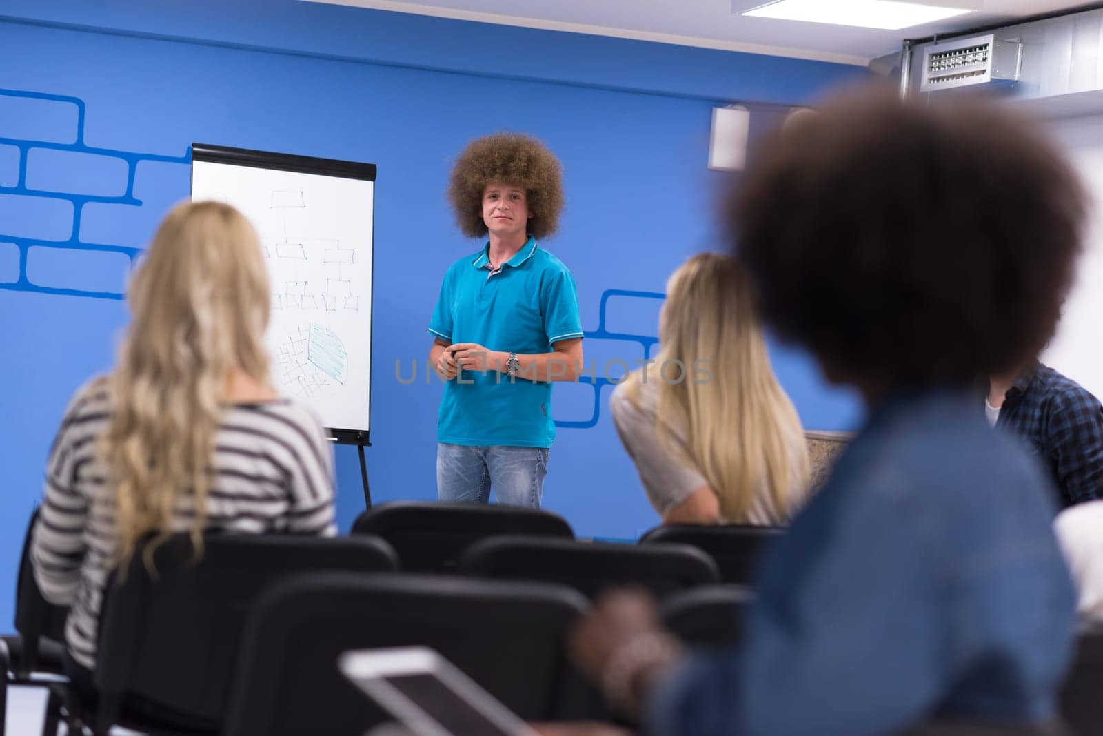 Young Speaker Seminar Corporate Business Meeting Concept