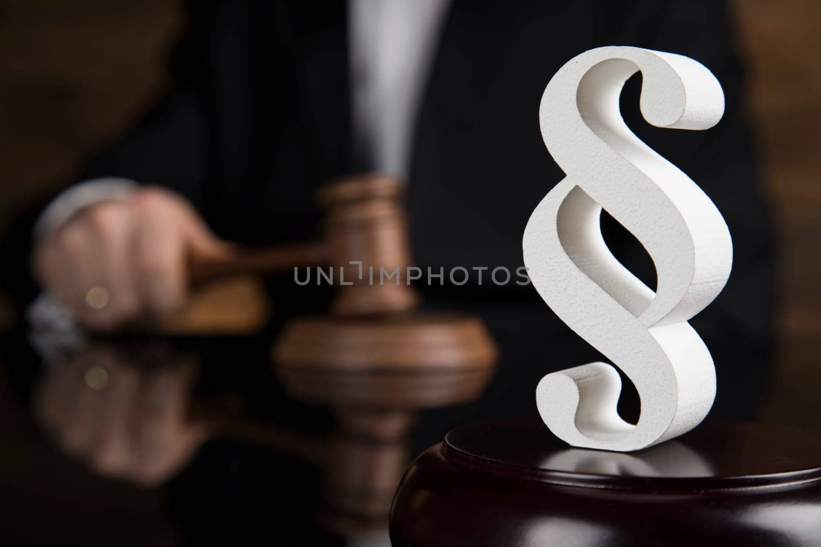 People, Court gavel,Law theme, mallet of judge and paragraph sign