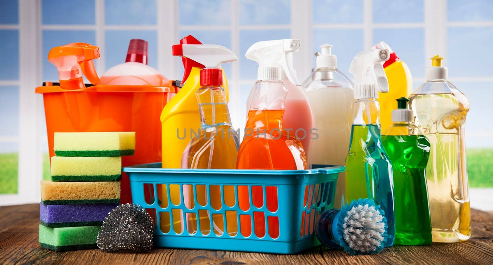 Cleaning Equipment and window background