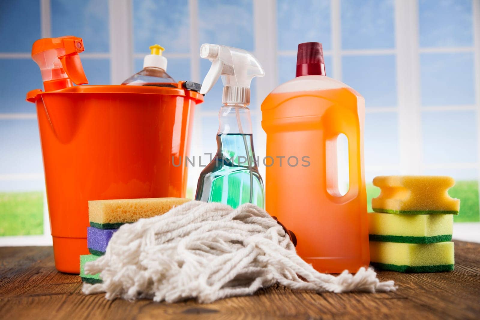 Cleaning Equipment and window background