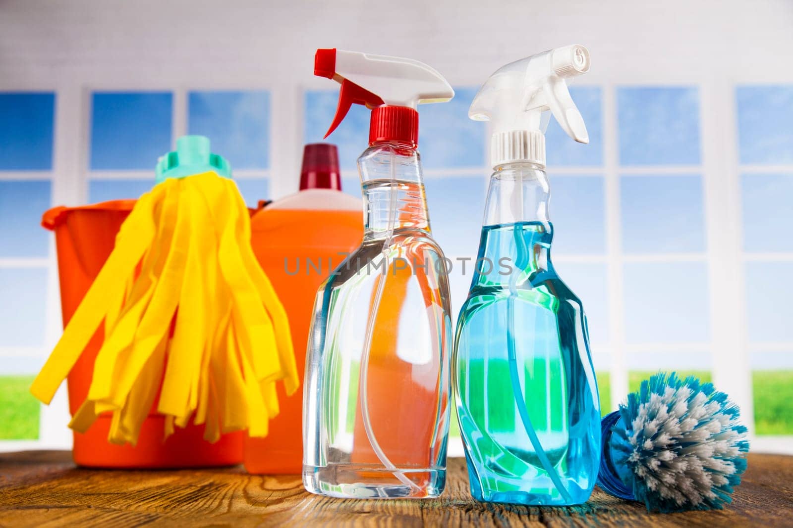 Cleaning Equipment and window background