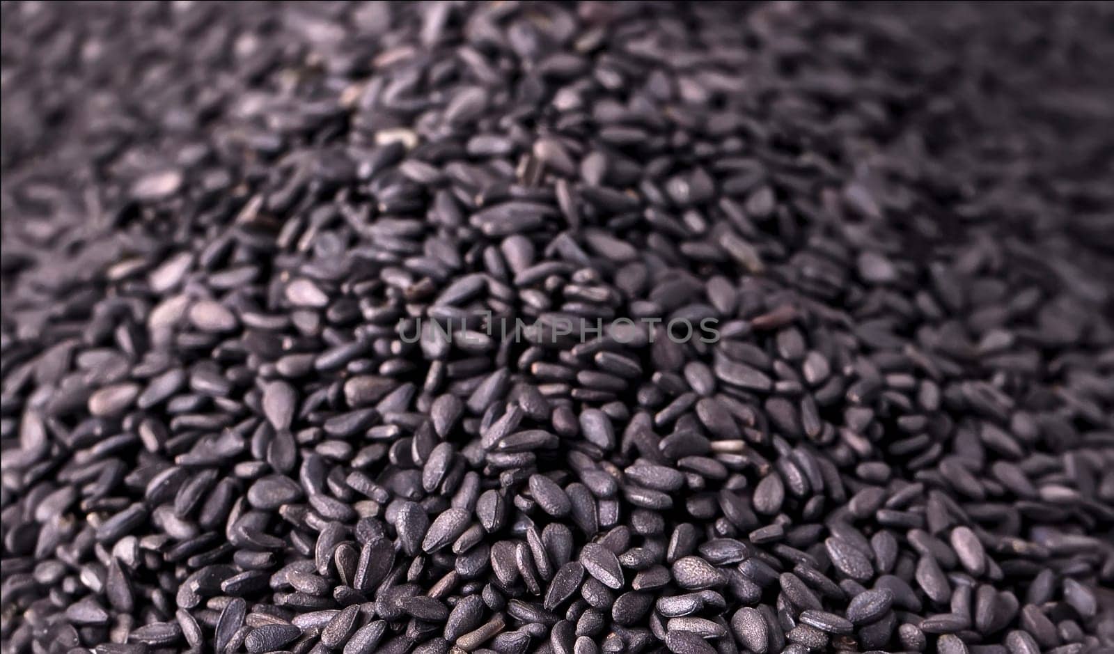 The close up of Background of white wild rice. Selective focus