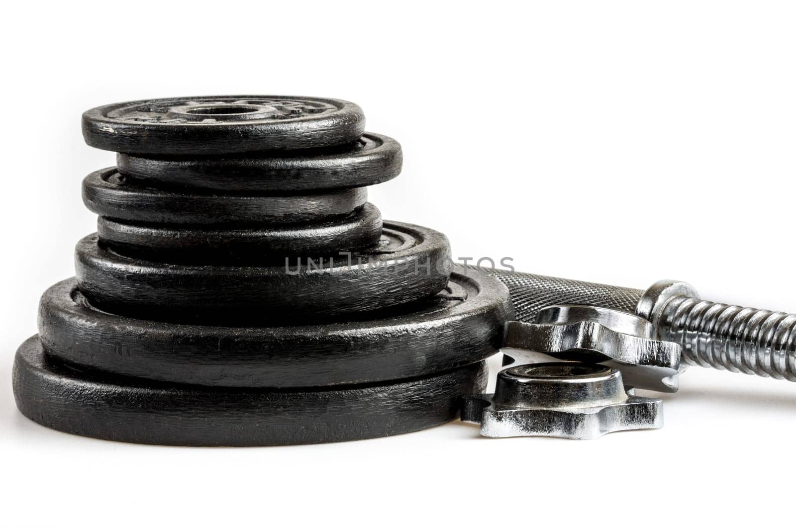 Dumbbells isolated on white background