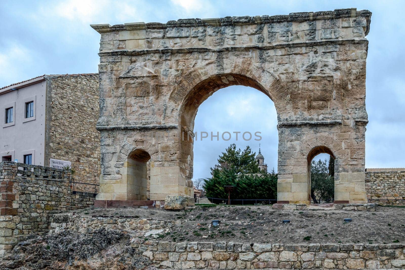 Roman arch of Medinaceli (2nd-3rd century) Soria province Castilla-Leon Spain