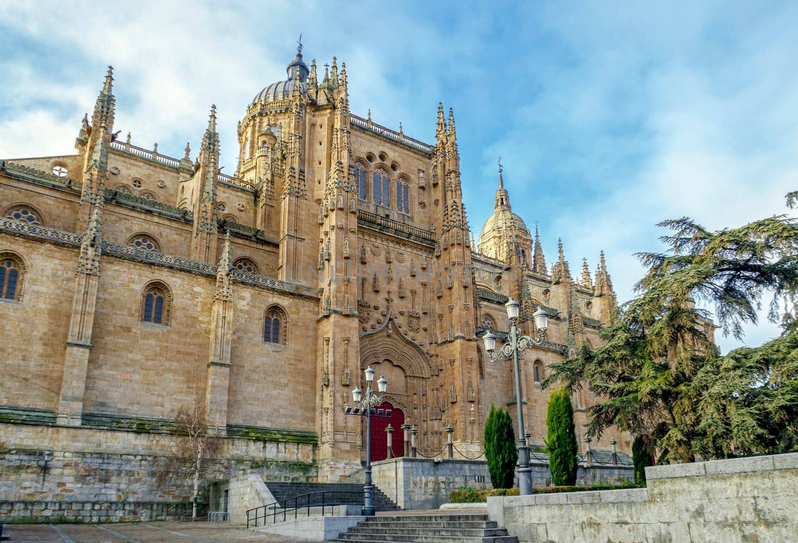 New Cathedral dome in the old city of Salamanca, a UNESCO world heritage site. Spain