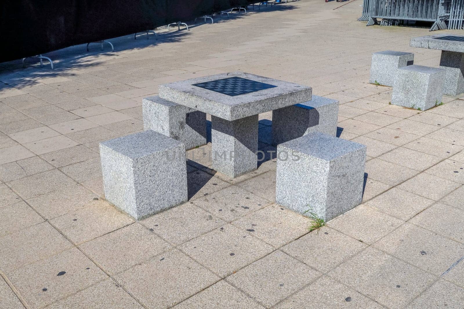 granite table for chess game in San Sebastian, Spain