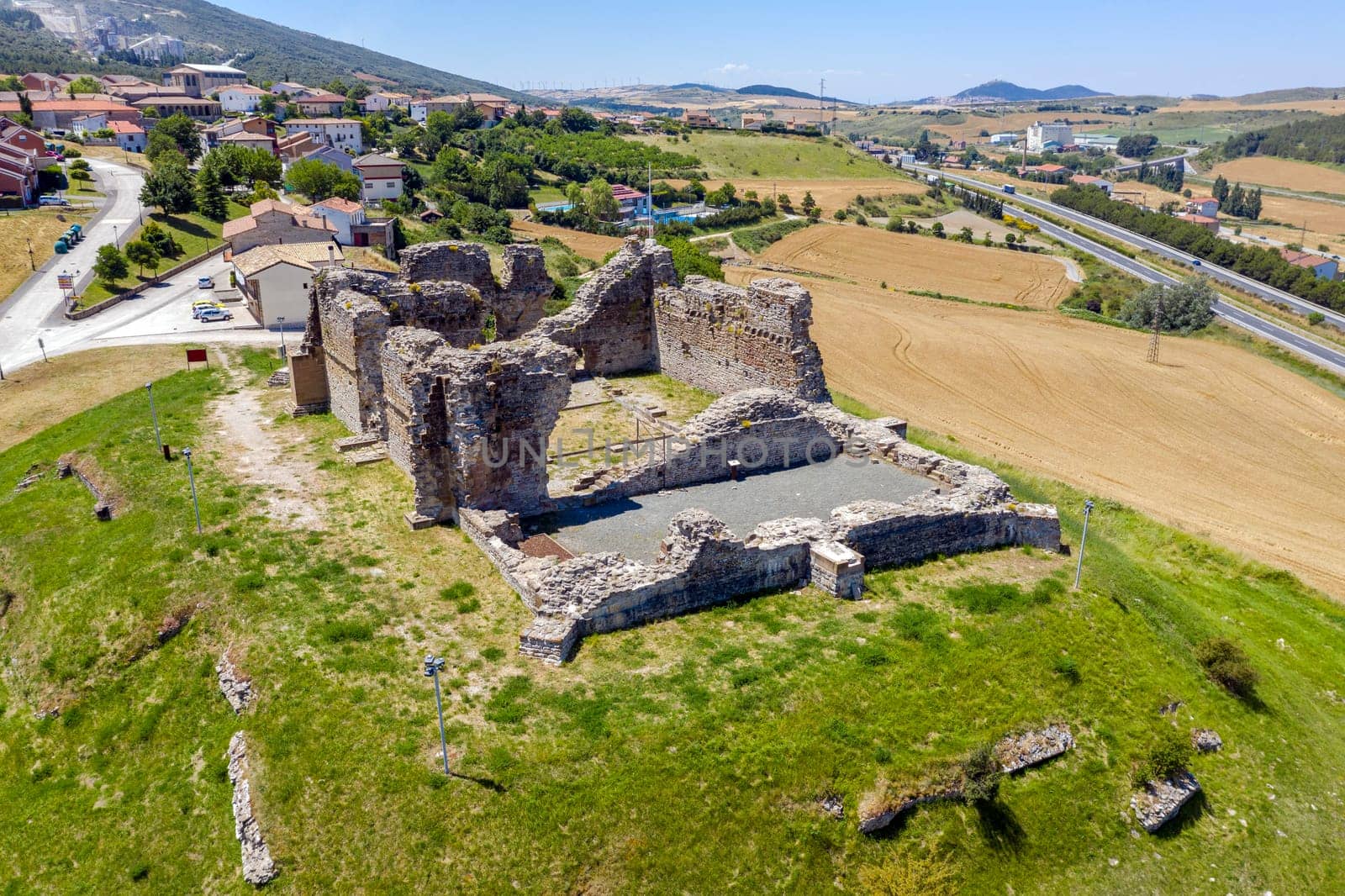 The medieval palace castle of Tiebas in Navarra (Spain)