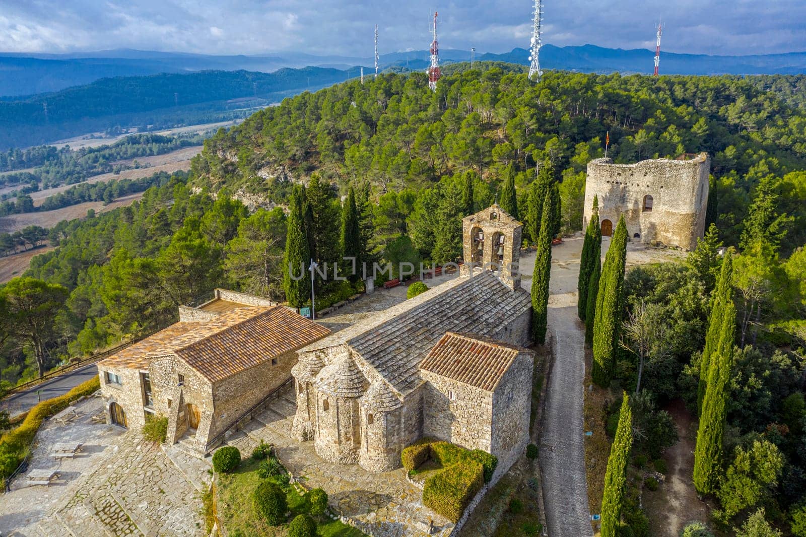 10th century pre-Roman church Santa Maria Gracia in Tossa de Montbui, Tarragona Spain