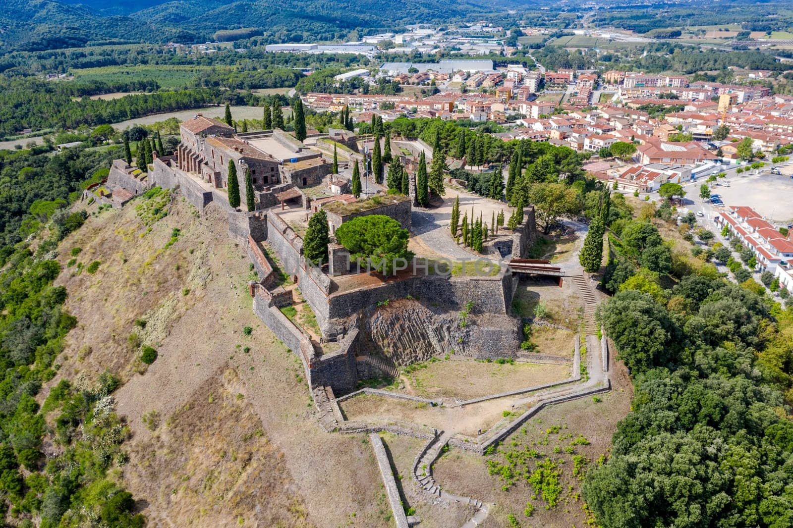 The medieval village of Hostalric in Girona Catalonia, Spain