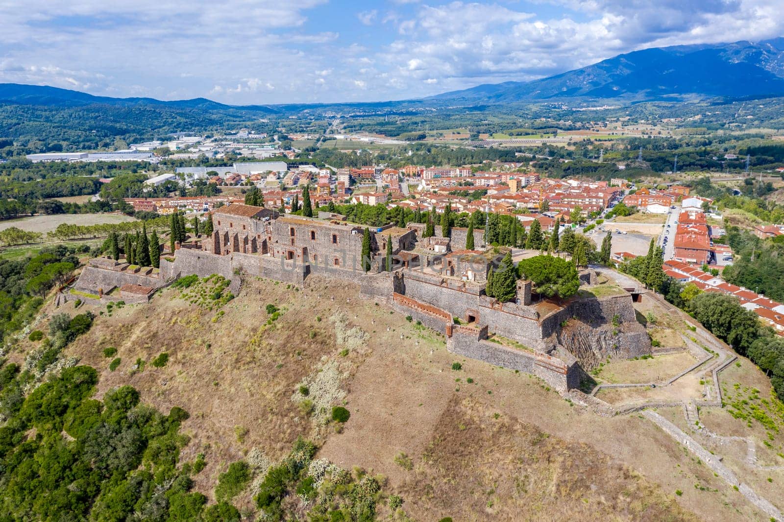The medieval village of Hostalric in Girona Catalonia, Spain