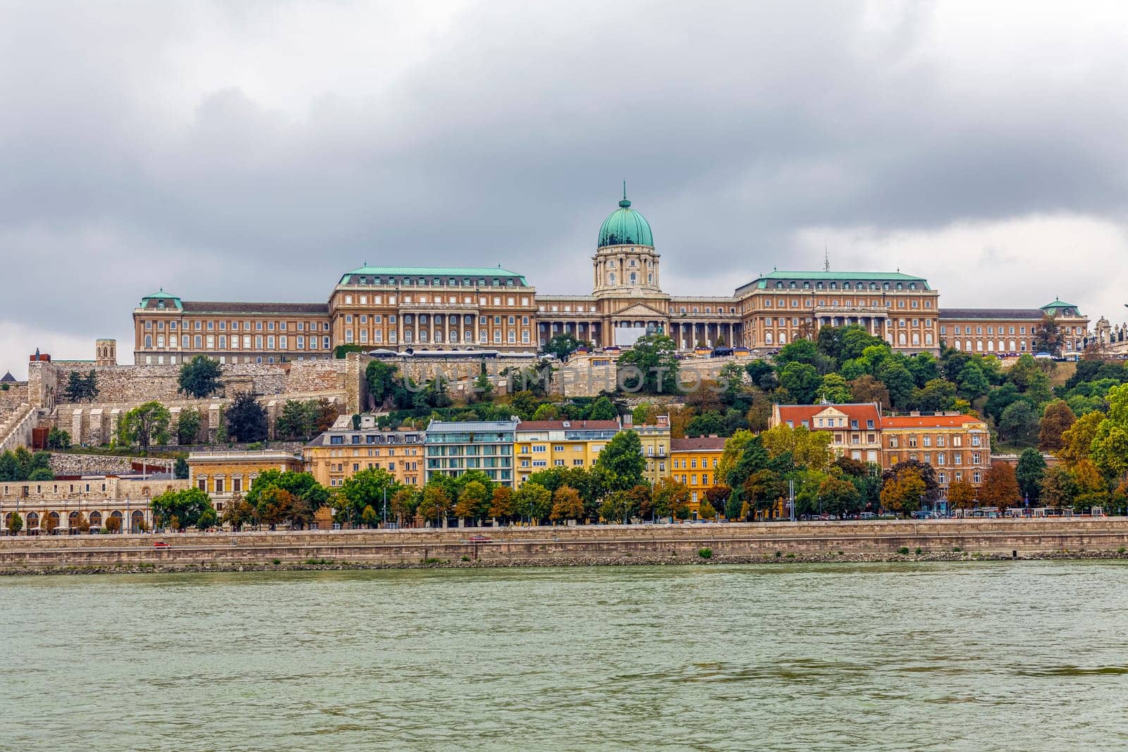 Budapest Hungary - Buda Castle or Royal Palace of Buda built on the southern Castle Hill in 1265AD and Danube River.