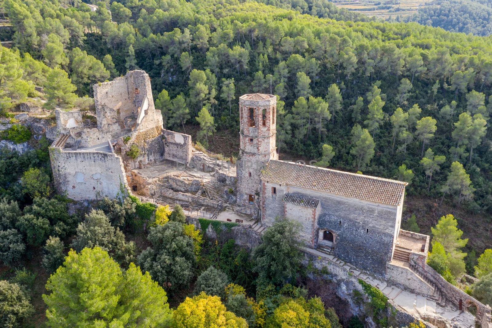 Gelida Castle in the province of Barcelona Catalonia Spain