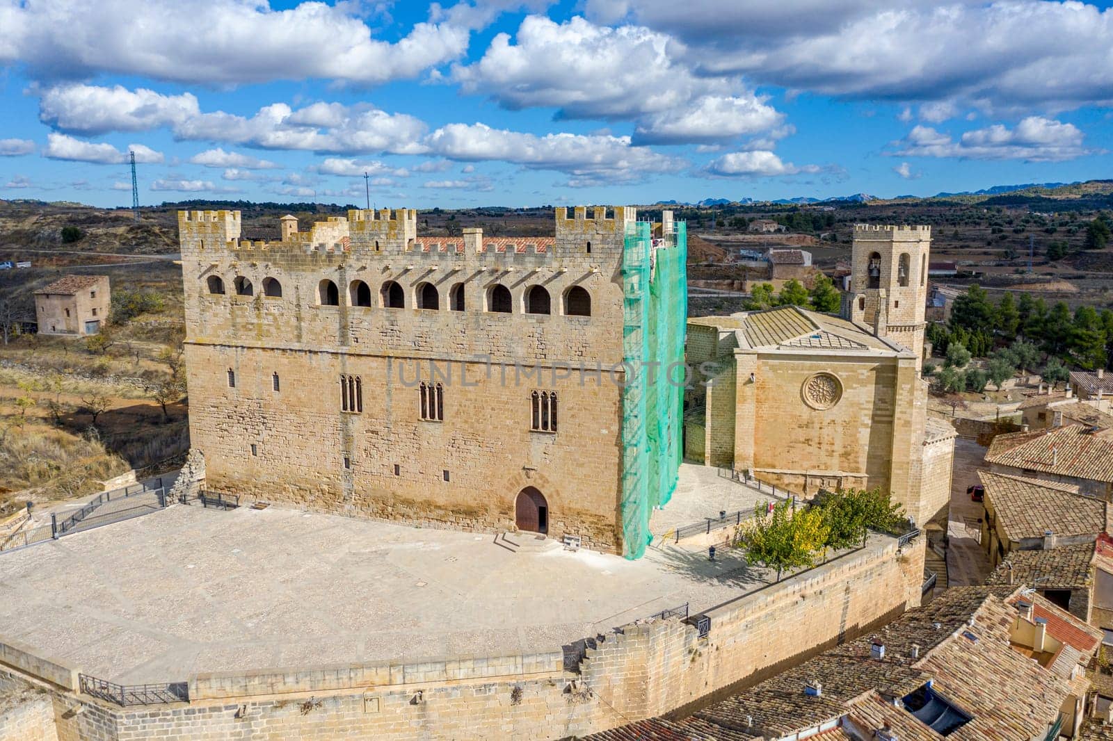 View of the castle in Valderrobres, Aragon, Teruel Spain