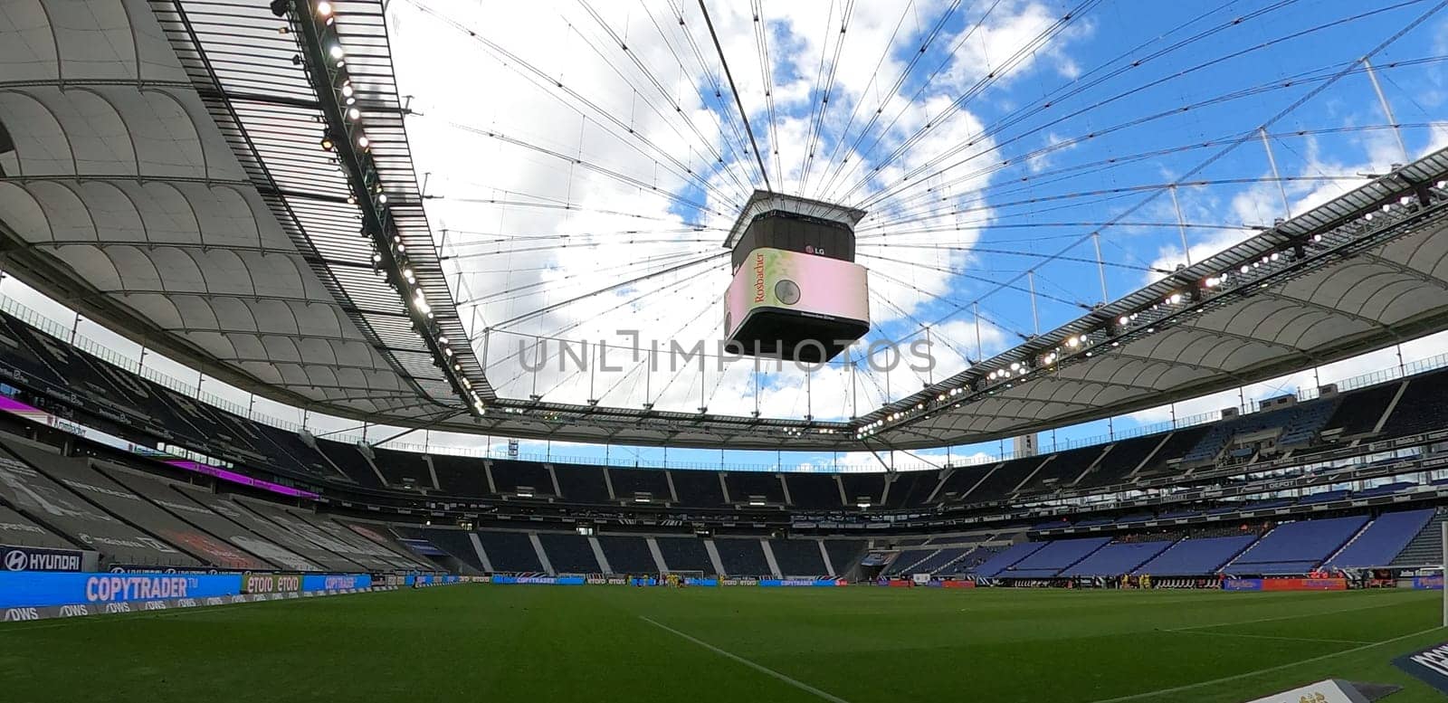 View into Deutsche Bank Park,venue of Eintracht Frankfurt,... 1. FBL: 20-21: 34. Sptg. Eintracht Frankfurt - SC Freiburg.. DFL REGULATIONS PROHIBIT ANY USE OF PHOTOGRAPHS AS IMAGE SEQUENCES AND/OR QUASI-VIDEONann.. Photo: Joachim Hahne/johapress.