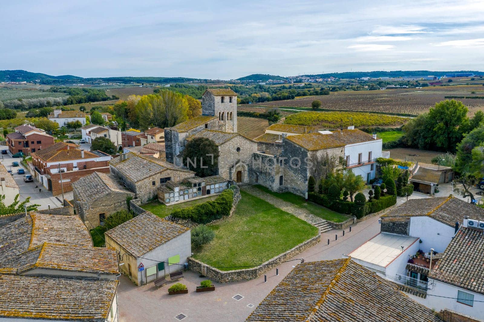 Sant Sebastia dels Gorgs Monastery, romanesque style, Avinyonet del Penedes, Barcelona, Catalonia Spain.