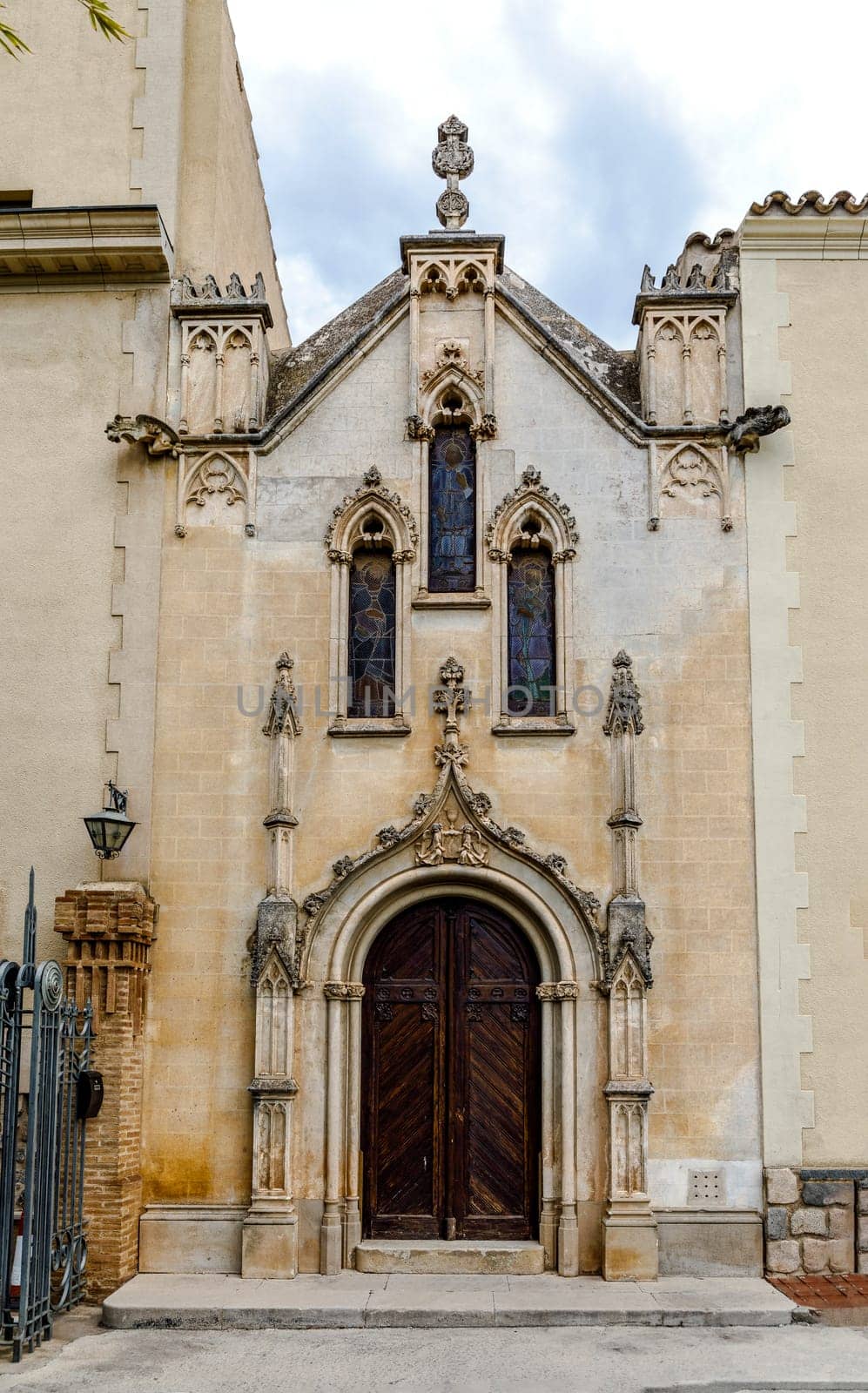 Monastery of Santa Maria de Poblet, Catalonia, Spain, church entrance