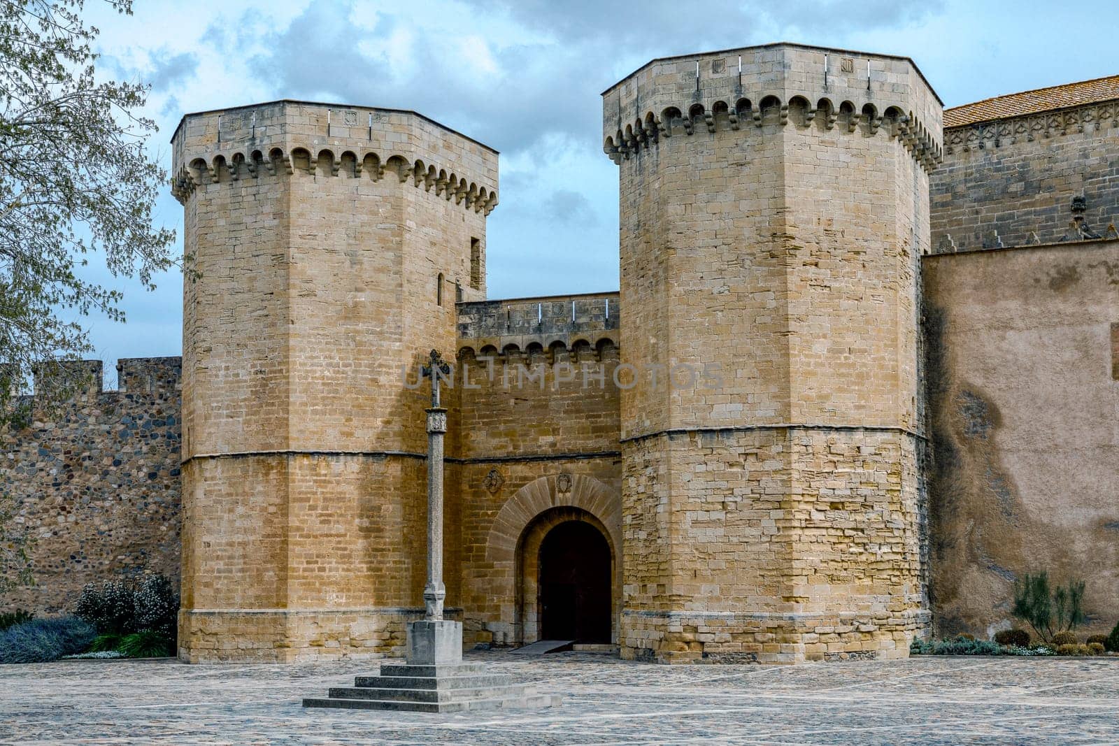 Monastery of Santa Maria de Poblet, Catalonia, Spain overview
