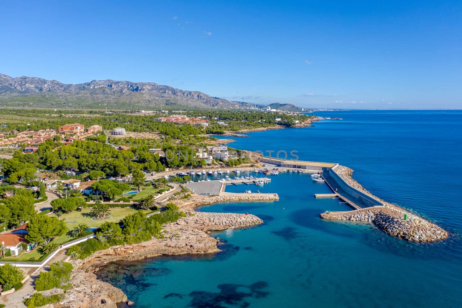 Port cala llisses sant jordi, in the atmella de mar Tarragona Spain.