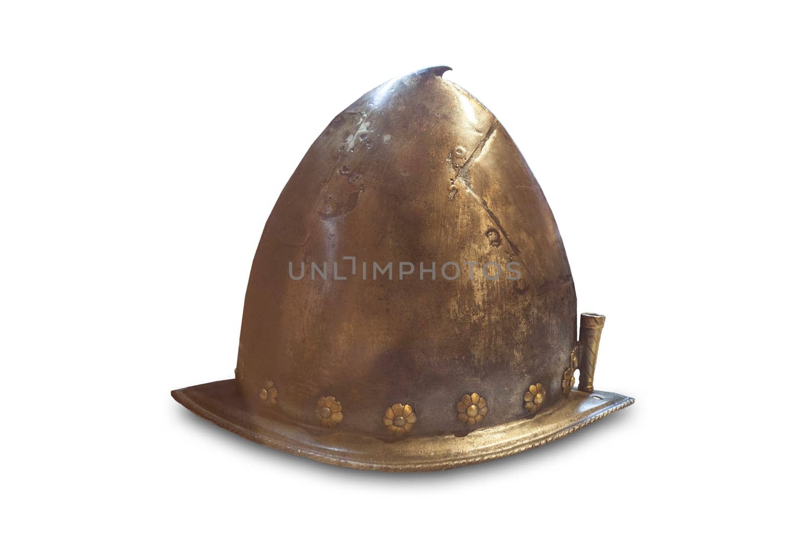 Spanish cabasset, 16h Century pointed helmet. Naval Museum of Madrid, Spain