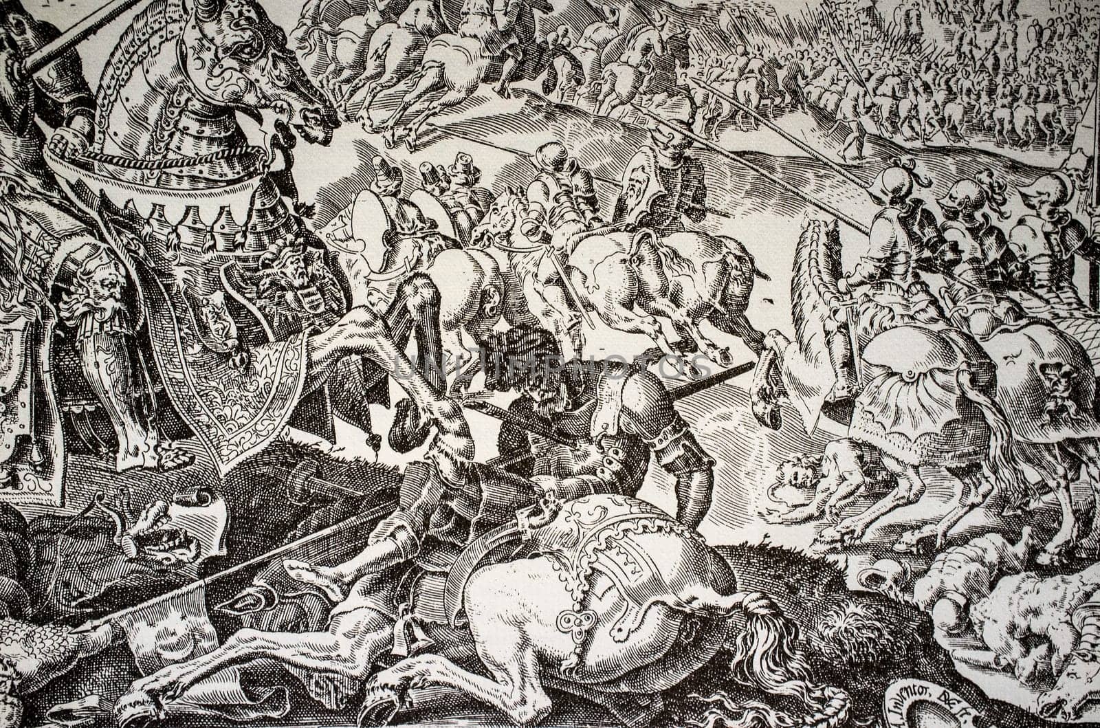 Suleiman the Magnificent Forced to Raise the Seige of Vienna, Plate 5 from The Victories of Emperor Charles V, 1555-1556. Engraved by Dirck Volkertz Coornhert and draw by Maarten van Heemskerck. Cabinet des Estampes, Brussels