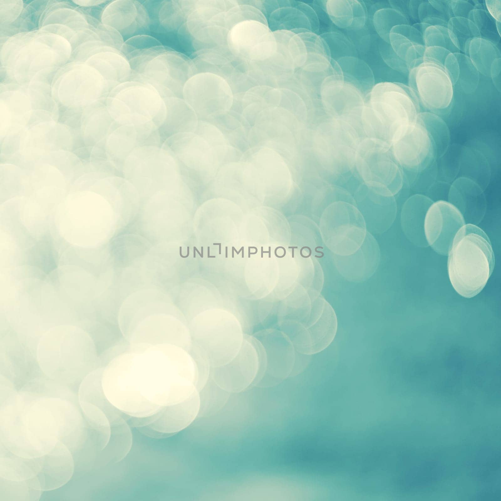 Lights on blue background.Underwater.