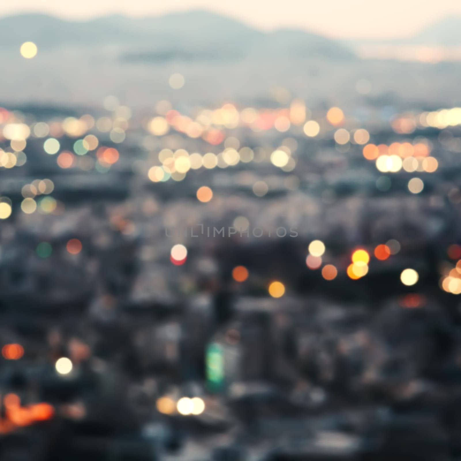 City at night,bokeh background.