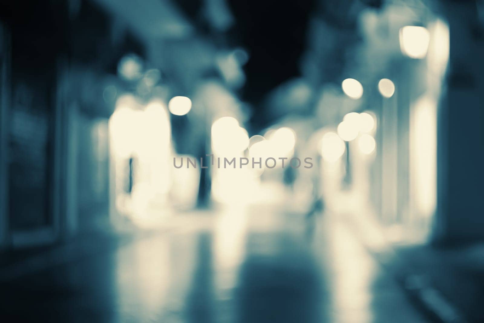 Street lights bokeh background.