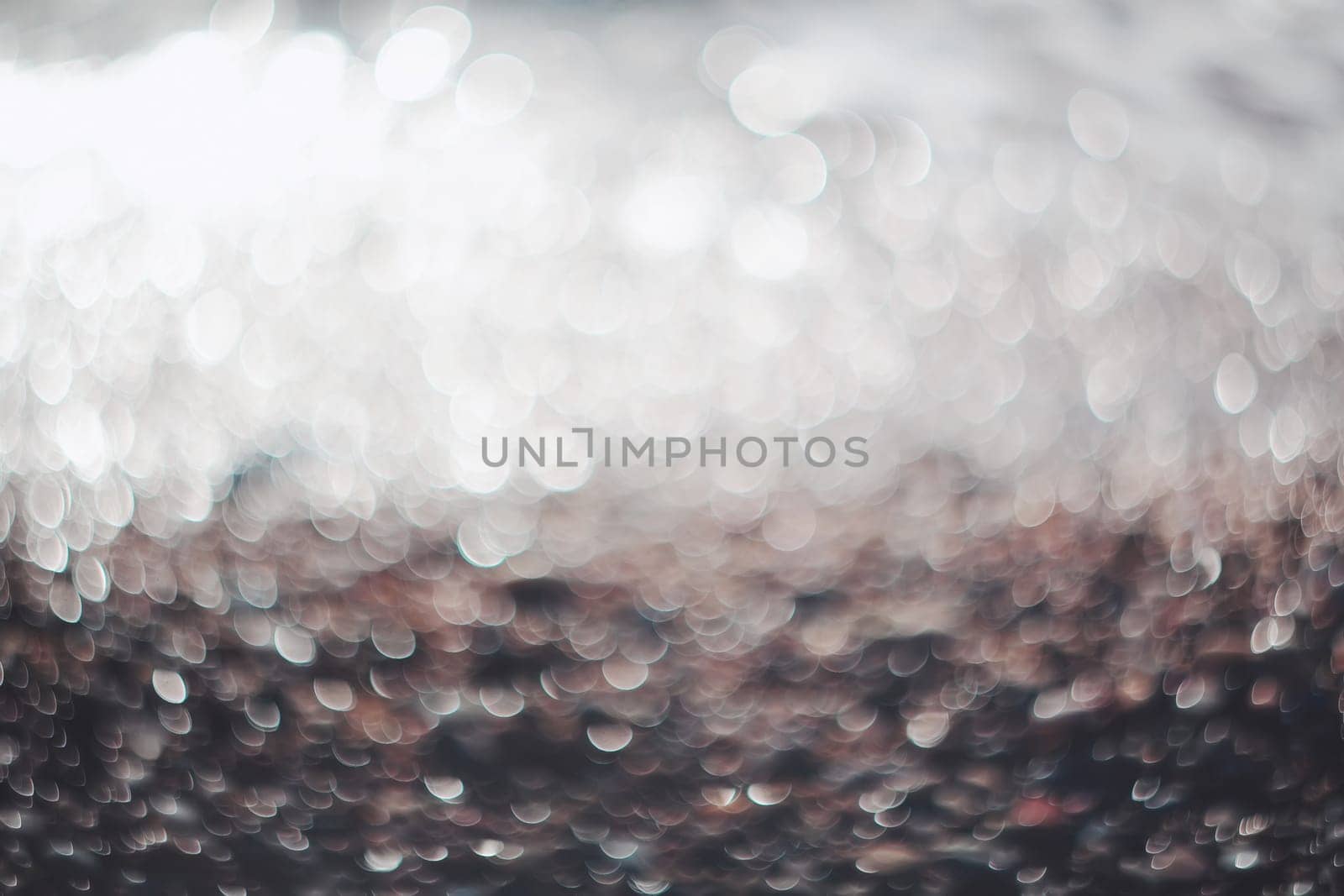 Bokeh lights.Lights on sea background.Waves.Underwater.Natural.
