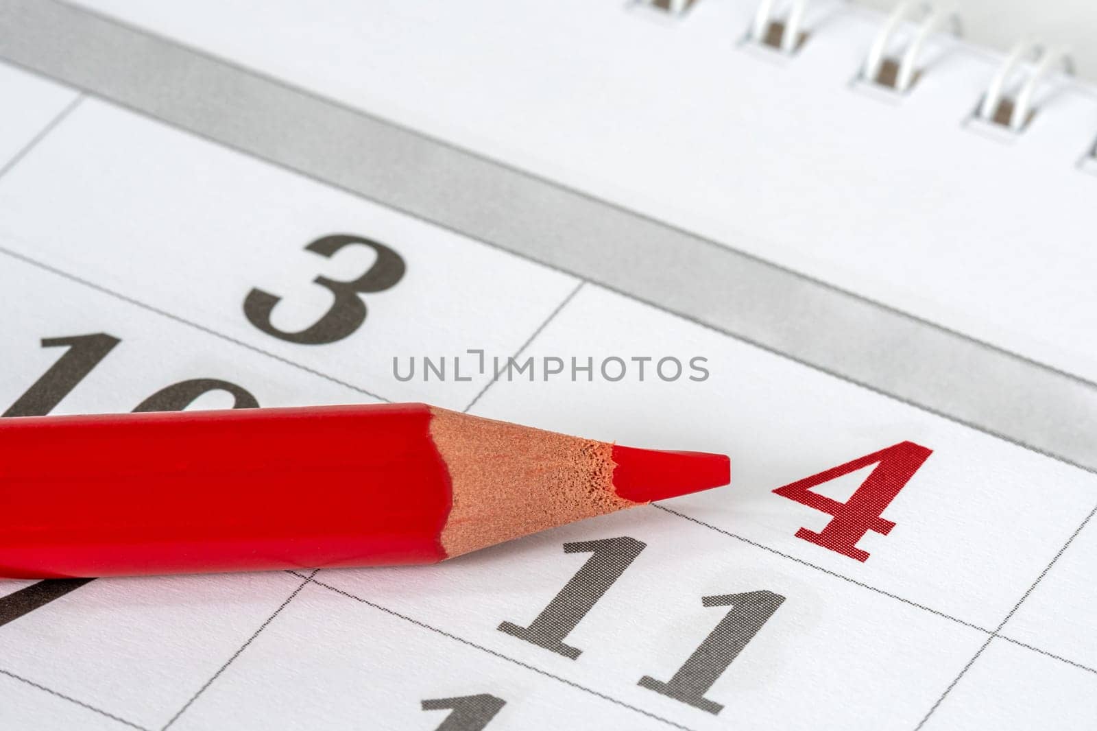 Calendar showing 4th of July american independence day